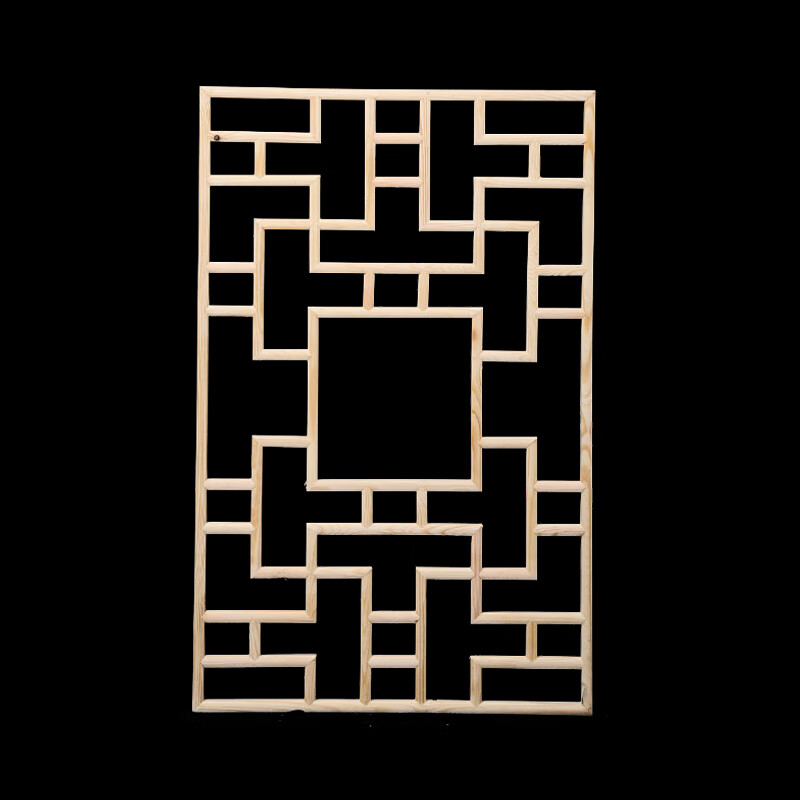 定制木雕仿古门窗中式实木花格子背景墙隔断玄关木格子可 83*53宫字