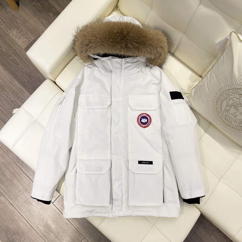 卉夕2023年大鹅羽绒服中长款工装常规情侣派克服男冲锋衣女冬反季外套