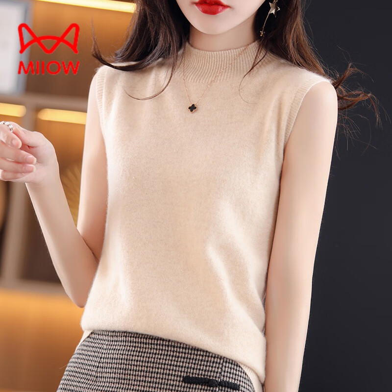 ���ڲ�����è�ˣ�MiiOW������������Ů�������������Ů��ɫ��װ�ڴ���ë��֯����ͷ���� ��ɫ L 83.2Ԫ