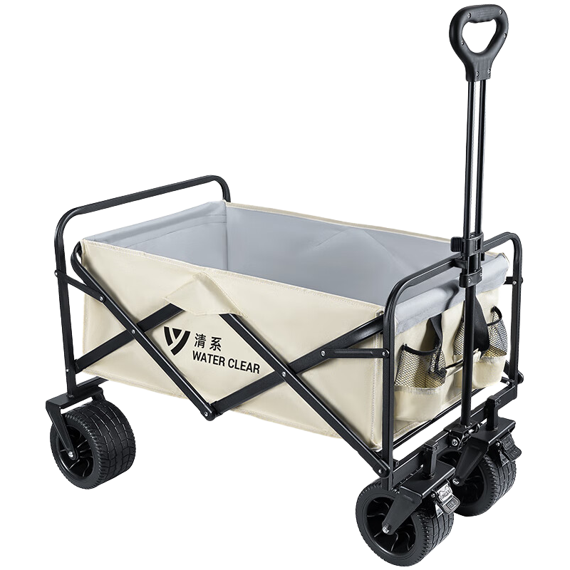 清系 户外露营折叠车野餐车营地车露营装备便捷拖车推车购物旅游买菜 100L 5寸-小号款