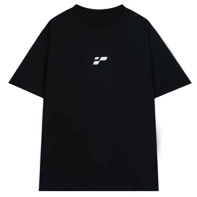 澳颜莱vfc短袖 ca品牌基础logo纯色t恤美式复古运动短袖夏季男女 黑色