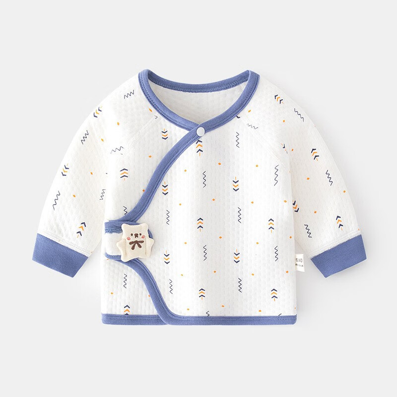 happsix 冬天新生婴儿保暖半背内衣服无骨空气层加棉初生加厚和尚服