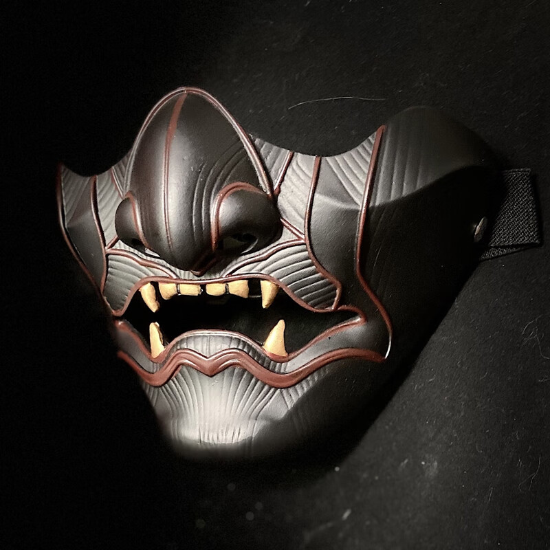 般若面具半脸树脂对马岛之魂面具般若鬼半脸游戏周边日本武士二次元