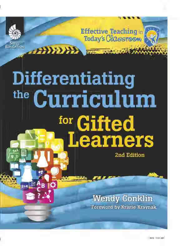 预售 【按需印刷】 differentiating the curriculum for gifted