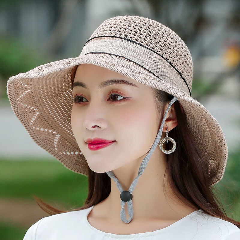 勤驰女士防晒帽软边可水洗折叠帽子夏天女士遮阳韩版太阳帽大檐沙滩凉