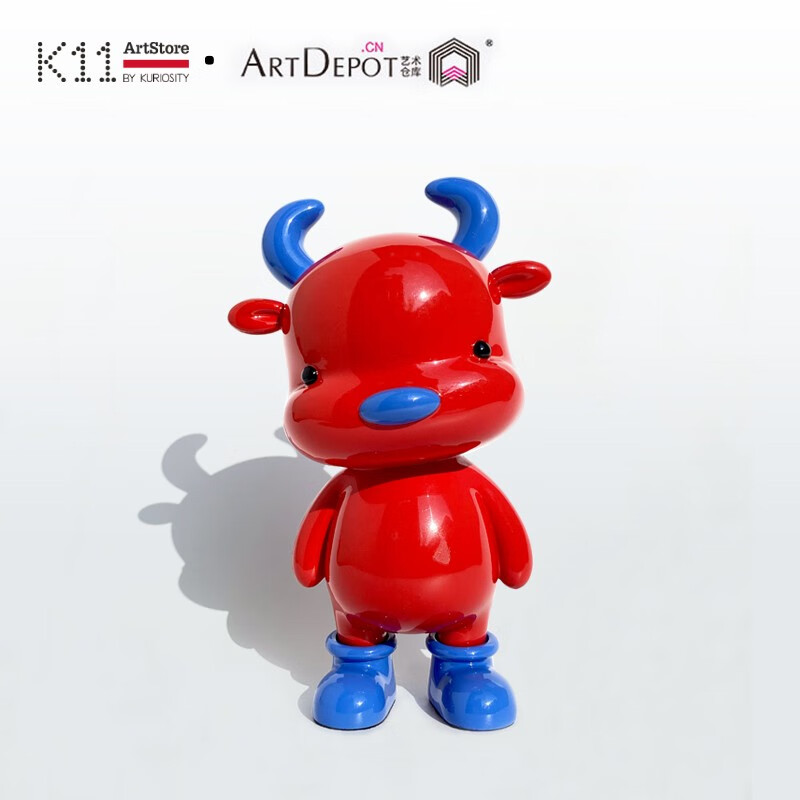 k11 张占占艺术家《牛哄哄》摆件潮玩签名生日礼物 《牛哄哄》