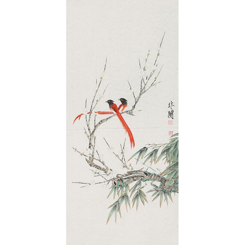 书画名家大师 于非闇 精品三尺工笔花鸟字画手绘名人国画作品收藏纯
