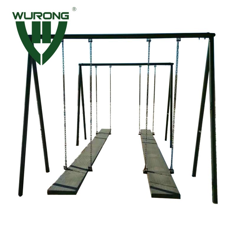 WURONG 平衡浪木400米障碍用眩晕拓展场地训练器材双人浪木-WR1979