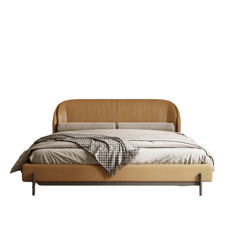 儒黛 床现代轻奢1.8米双人床科技布简约风格北欧网红主卧婚床 1.5米科技布软床 床