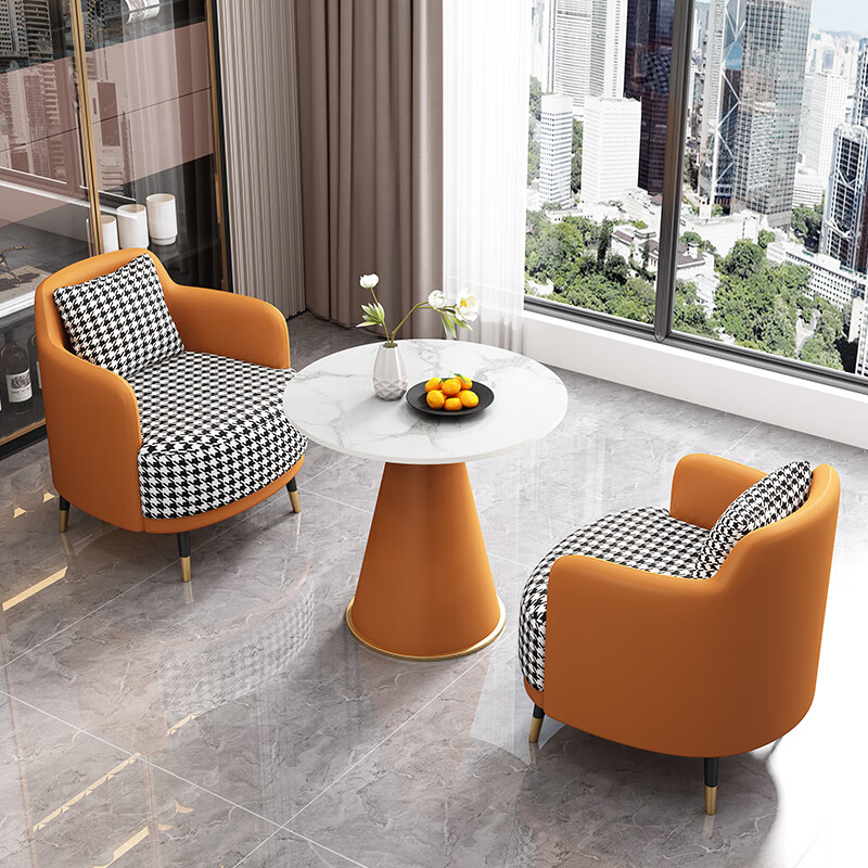 中伟(zhongwei)轻奢酒店会所休息区会客接待沙发茶几售楼部处休闲区