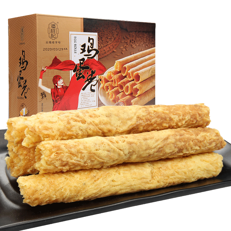 潘祥记 香酥鸡蛋卷200g 酥脆饼干礼盒 小吃食品休闲零食点心糕点 鸡蛋