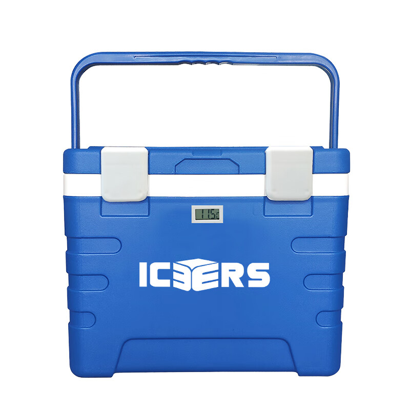 ICERS 艾森斯30L户外PU保温箱医药品冷藏箱生物试剂安全转运保鲜箱冷链 35L蓝色（PU6面发泡） 有温度显示