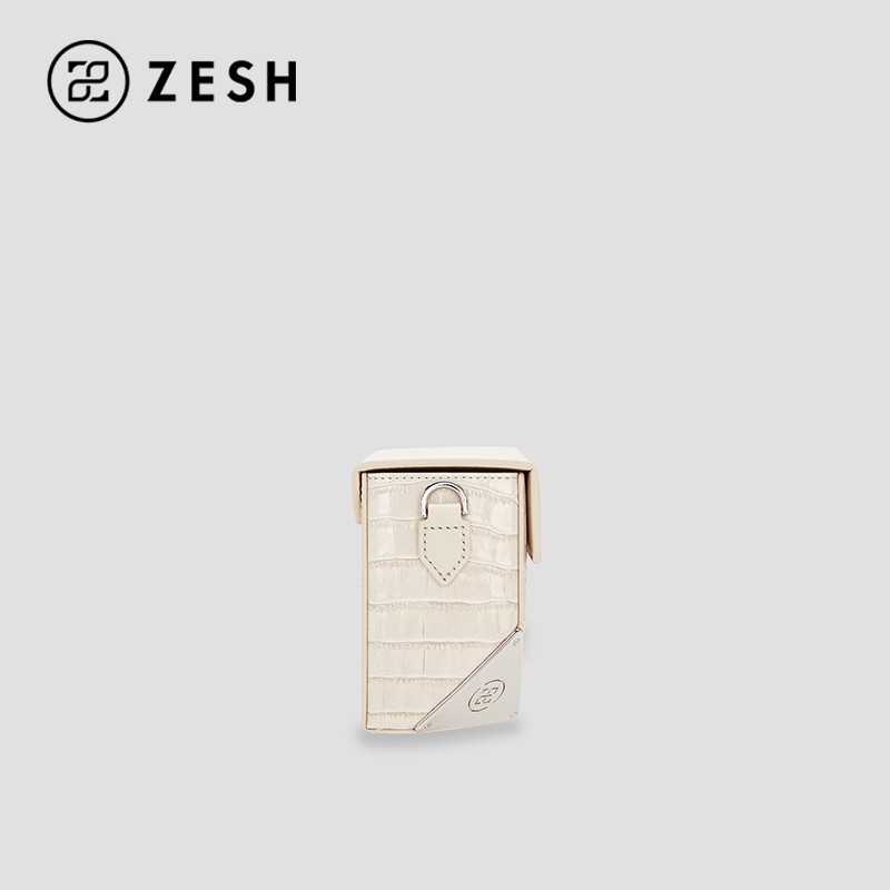 ZESH/泽尚 缺角CUBELET单肩包女士包包秋季斜挎女包通勤圣诞礼物 米白