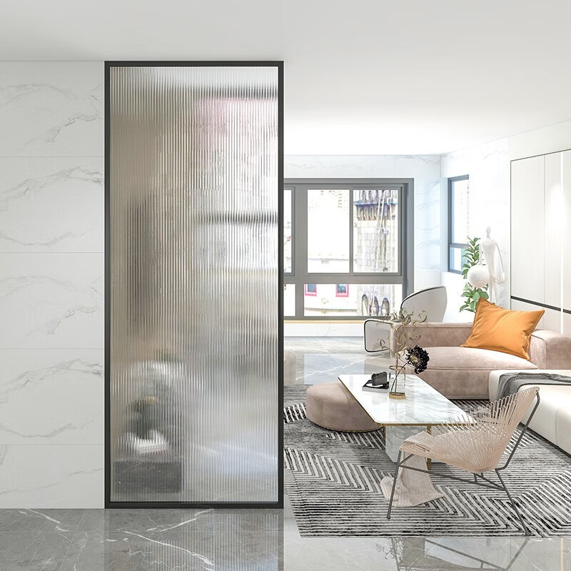 博锐美现代简约屏风隔断超白长虹玻璃餐客厅隔断墙洗漱台干湿分离遮挡