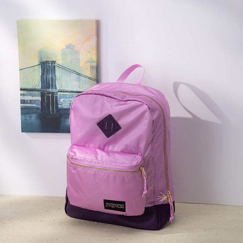 JANSPORT杰斯伯双肩包学生25L包男女微瑕书包学院背包 2SDR  2SDR5Z8 玫粉色（瑕疵材质偏硬）