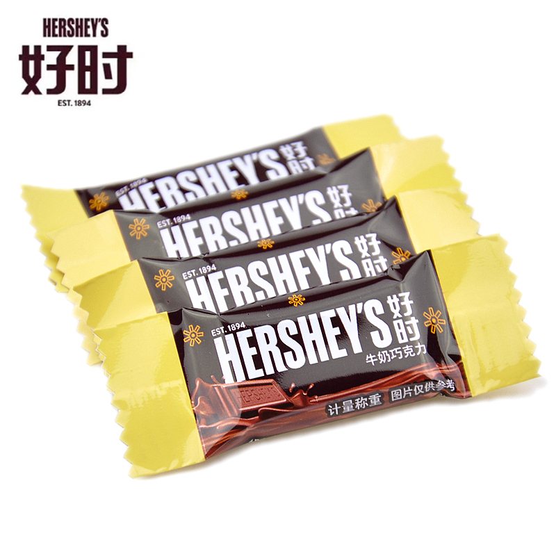 好时巧克力 好时巧克力酱9月hersheys好时牛奶巧克力排块500g约96颗