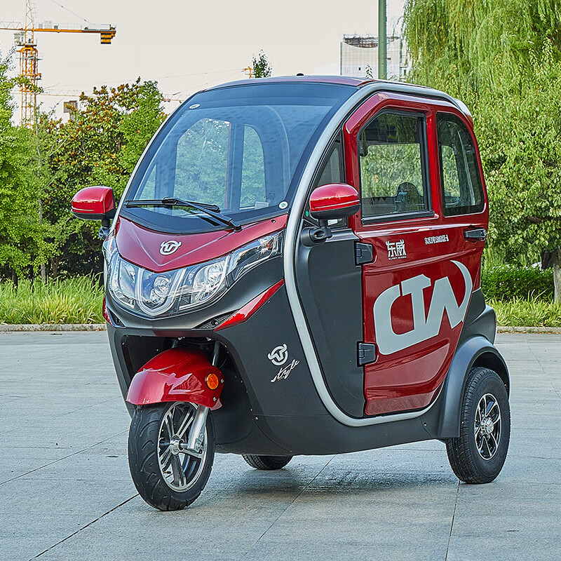 nlight东威a6l电动三轮车新国标全封闭式可上牌接送孩子城市家用代步