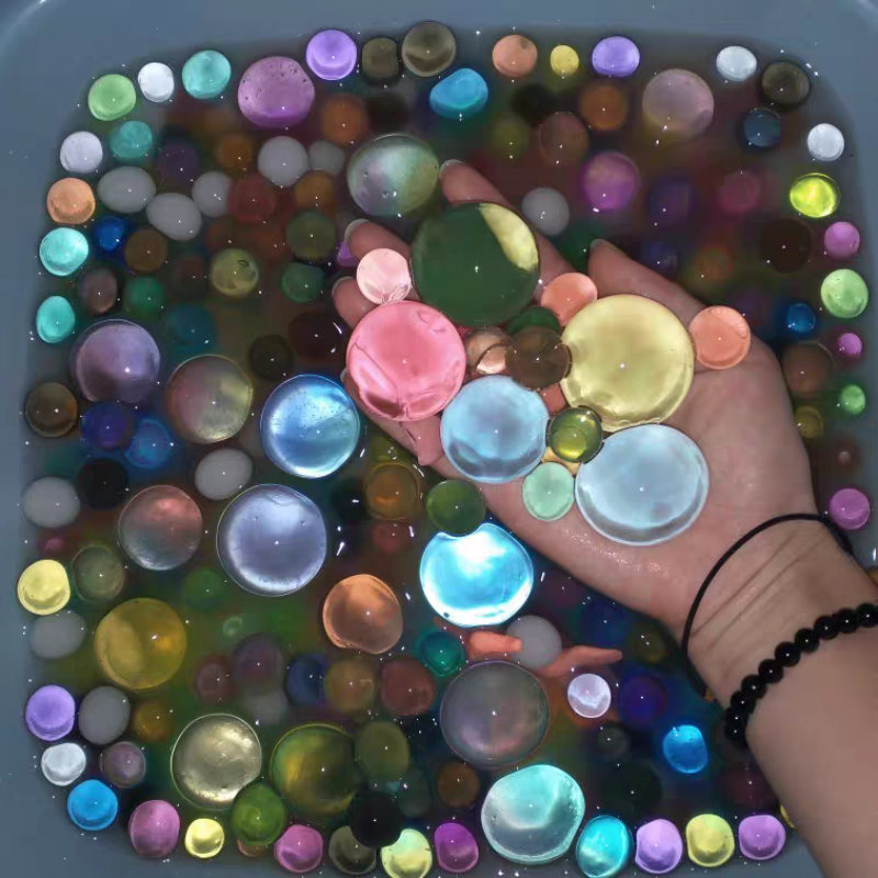 水宝宝水珠荧光 特大霸王珠海绵宝宝泡大珠吸水珠海洋超大水宝宝玩具