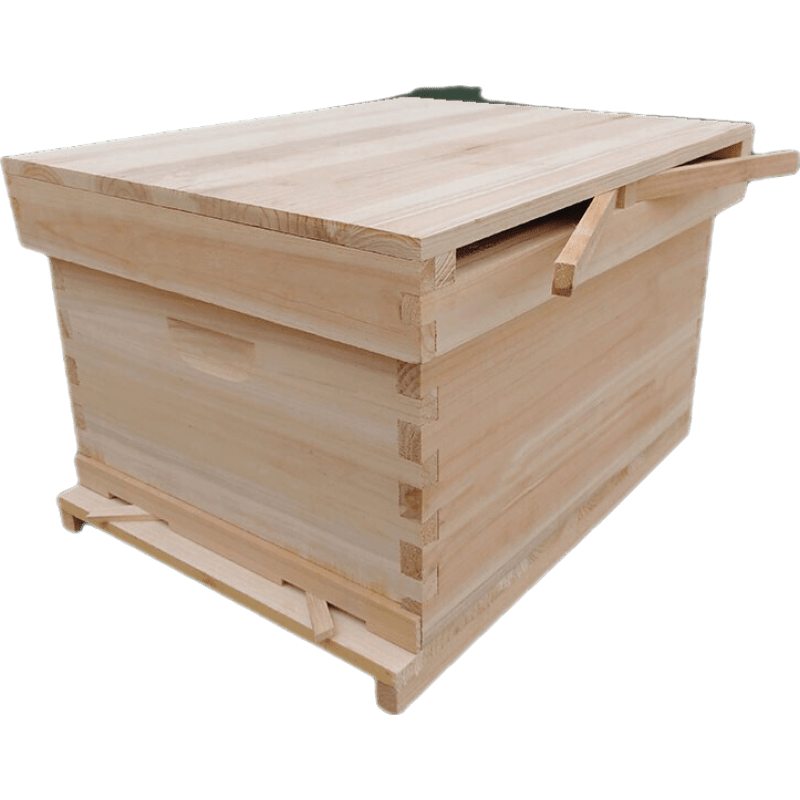 蜂箱老農(nóng)蜜蜂箱全套成品巢框高箱中蜂養(yǎng)蜂土蜂桶煮蠟套餐杉木養(yǎng)蜂工具批發(fā) 不煮蠟單個蜂箱(散裝)