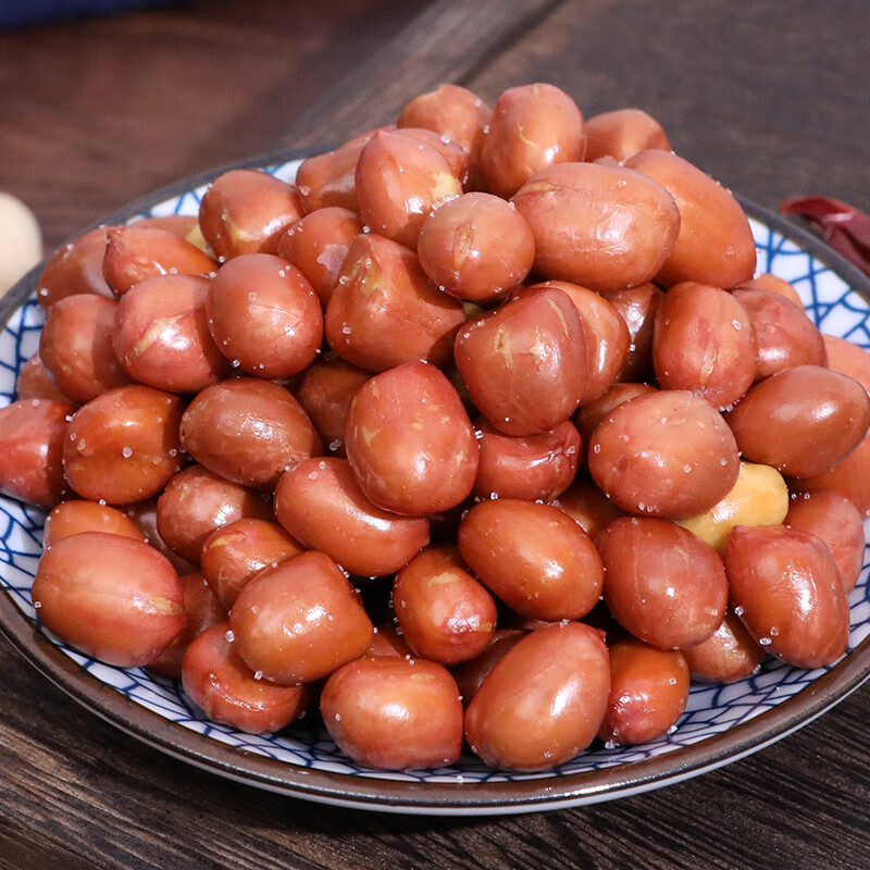 朗小贝香酥油炸花生米熟红皮花生袋装咸味原味5斤餐饮商用装下酒菜