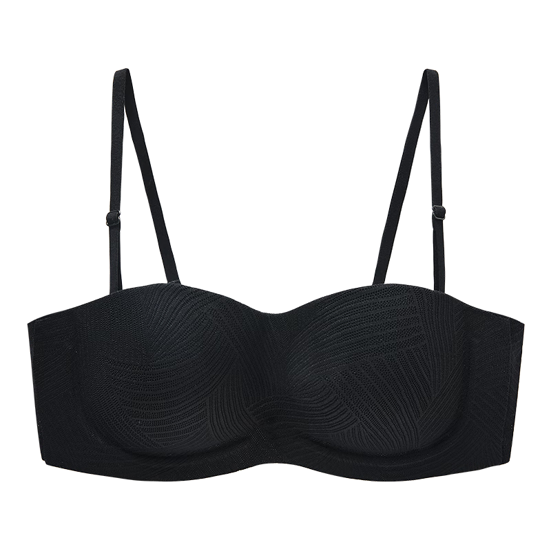 都市丽人内衣女文胸无钢圈蕾丝性感无痕软支撑薄款抹胸聚拢胸罩2B352P