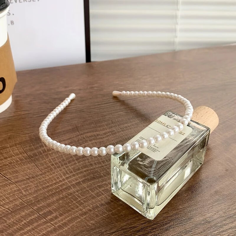 依莲妃【精选】甜美发箍简约百搭外出珍珠发卡发捆洗脸头箍发饰女 01小号珍珠发箍