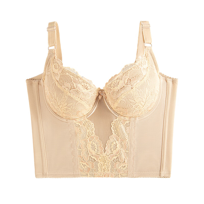 璐比玛斯文胸身材管理器美容院调整型长文胸罩聚拢收副乳内衣 【肤色