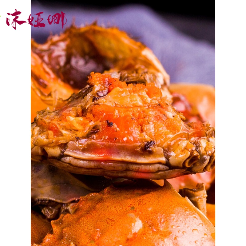 虎钢馋香辣蟹即食罐装大小闸蟹海鲜熟食小螃蟹300g