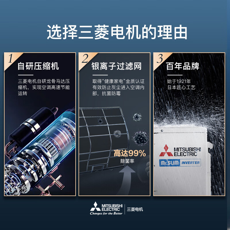 三菱电机壁挂空调1.5匹MSZ-BZ12VA挂机空调怎么样？有什么亮点？值得入手吗？-图片1