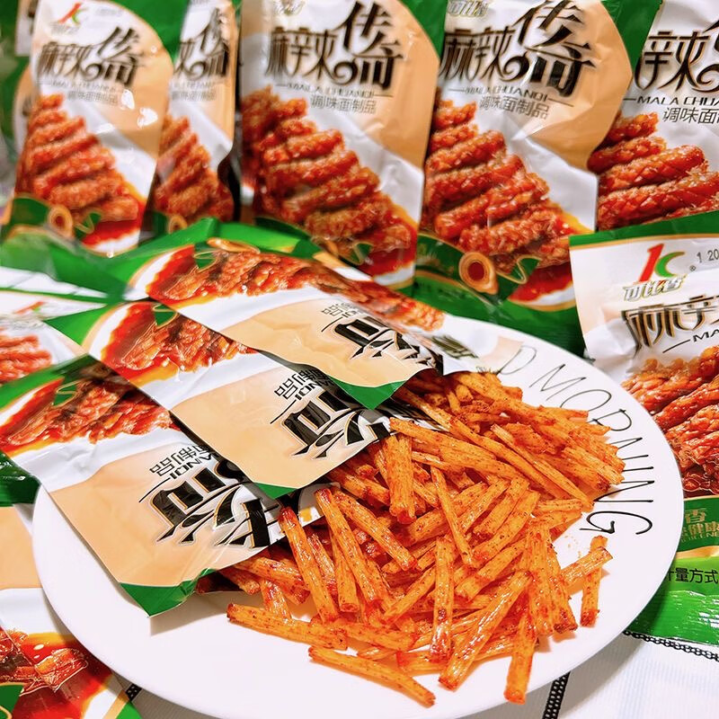 隽颜堂可比香麻辣传奇经典怀旧5毛辣条儿童休闲零食麻辣口味小卖部辣