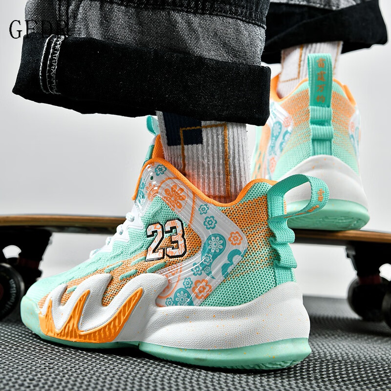 gfdr詹姆斯水泥克星篮球男鞋鸳鸯双色莆田减震青少年实战耐磨运动球鞋