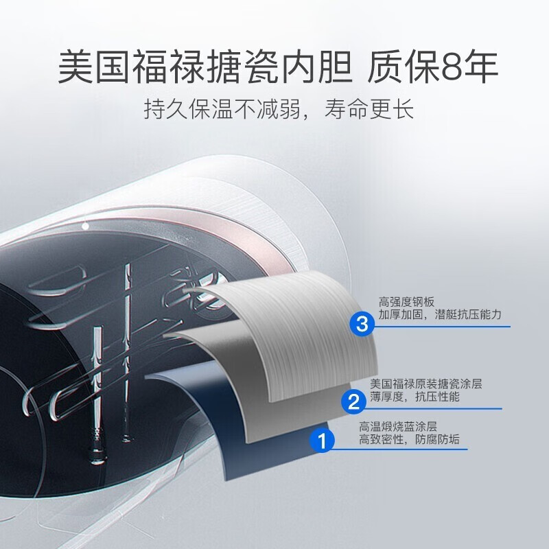 奥克斯（AUX）储水式电热水器 多档调温速热双重防护节能 二级能效2100W金属外壳出租屋房家用 40L 三极漏电保护 自行安装 性价比优选