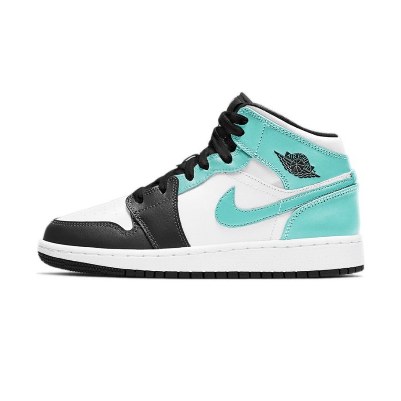 air jordan1中帮aj1新款耐磨运动休闲板鞋篮球鞋 554725-132 (薄荷绿)
