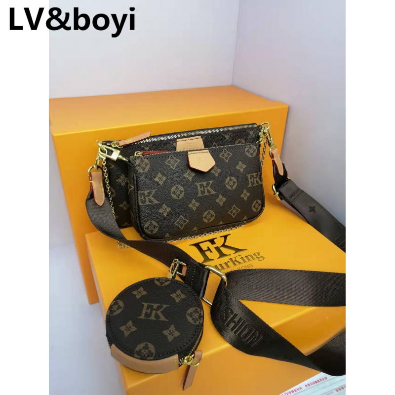 lvboyi包包麻将包三合一包包新款2023网红同款小包潮宽带斜挎包 老花