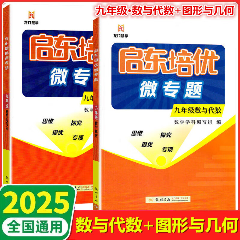 2025版启东培优微专题九年级数与代数+图形与几何（2本套）通用版