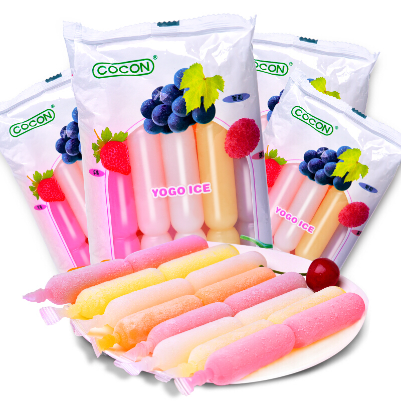可康（cocon） 多口味水果棒棒冰碎碎冰沙自制甜品40支 进口儿童零食果冻 多口味40支（发4袋）