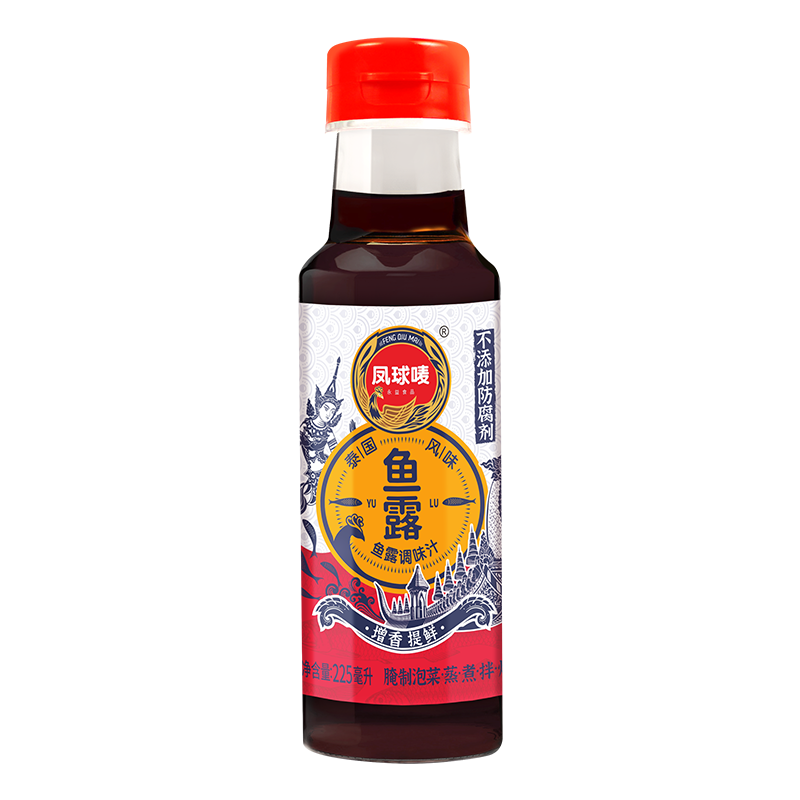 鳳球嘜（PHOENIX&EARTH） 鳳球嘜魚露小瓶醬油 泰國魚露汁韓國泡菜潮汕生腌調(diào)味料 【嘗鮮款】225ml*1瓶