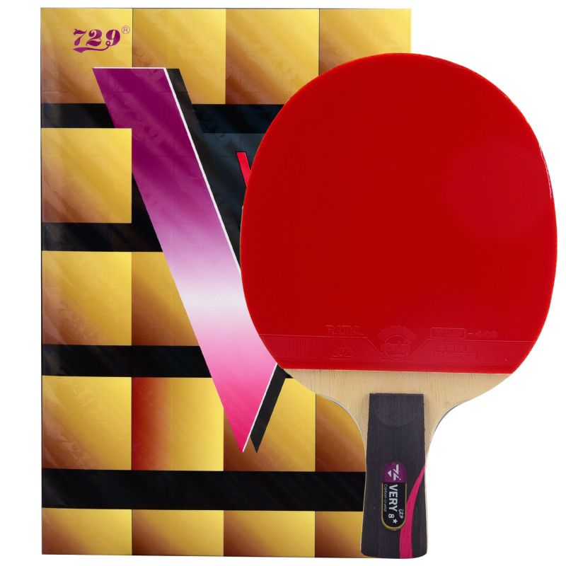 729 乒乓球拍直拍 8星八星very碳素兵乓球拍单只短柄