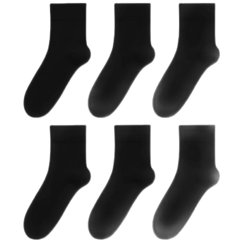 俞兆林（YUZHAOLIN）袜子男黑色中筒商务男士春夏季透气中筒袜 黑色中筒袜10双 均码(38-45码)