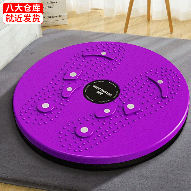 木丁丁扭腰盘磁石按摩家用便携式室内运动健身器械扭腰器 扭腰盘紫色