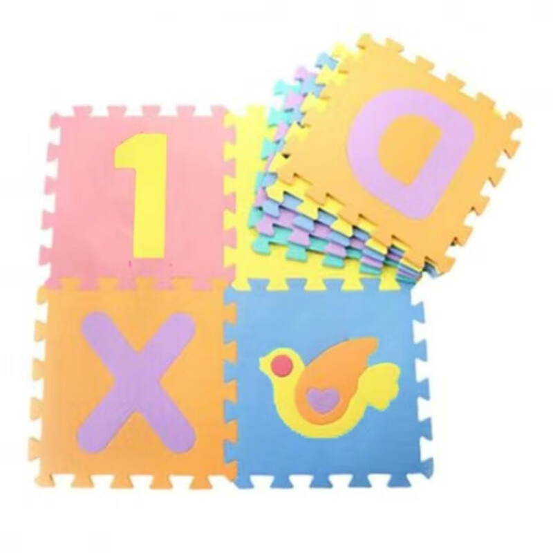 拼图数字字母趣味婴幼儿童爬行地垫 爬爬垫拼接加厚泡沫地垫卧室拼图