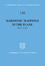 预订 Harmonic Mappings in the Plane