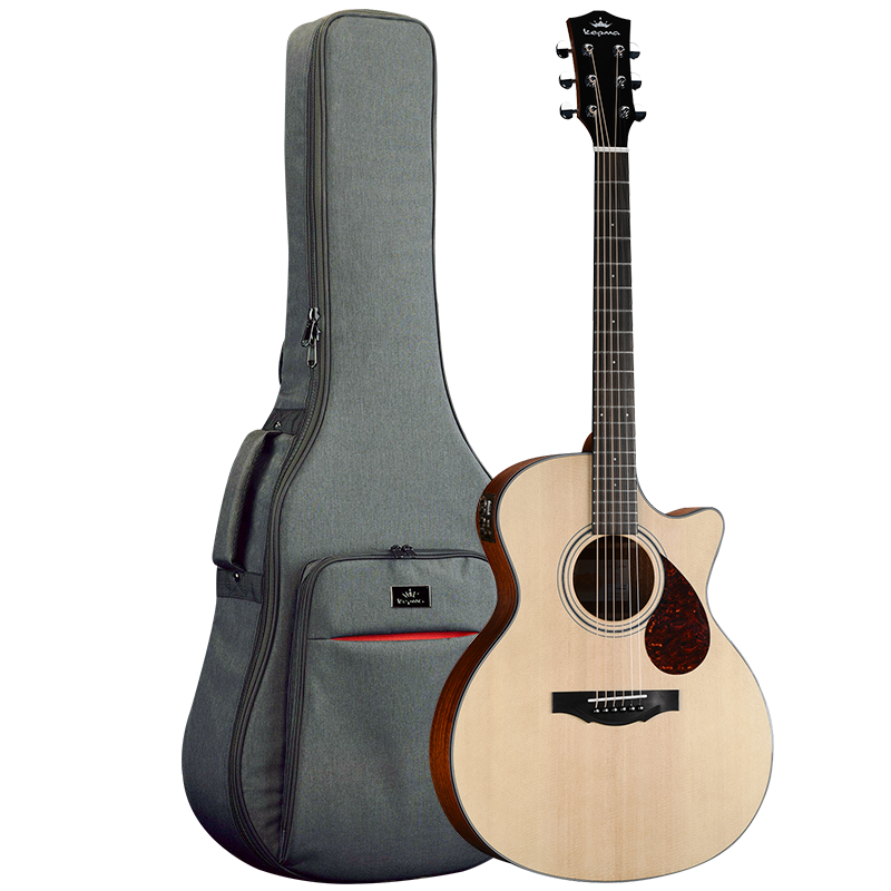 卡普马（KEPMA）卡普马F0E-GA卡马卡玛云杉单板进阶考级电箱吉他 原木色41英寸