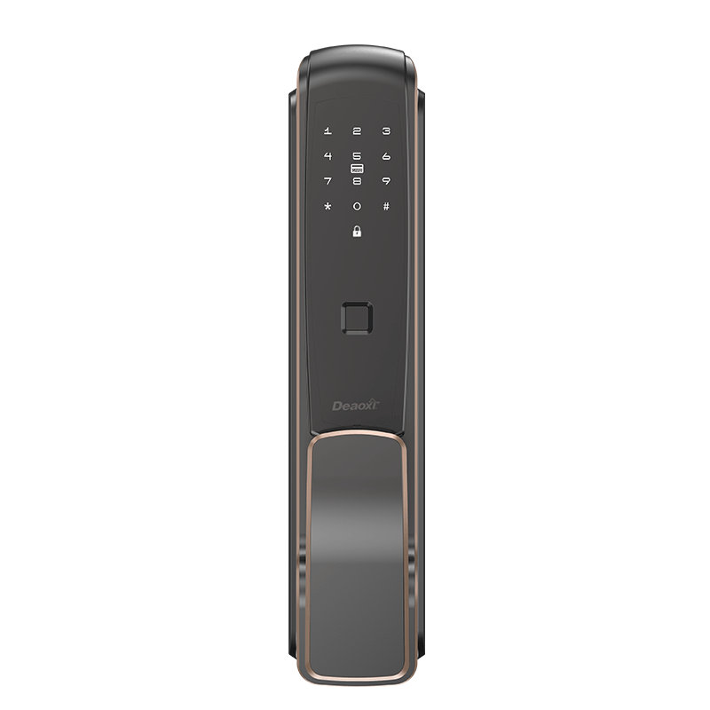 德奥西d802指纹锁 全自动密码锁 家用防盗门智能电子锁 磁卡 纳米黑
