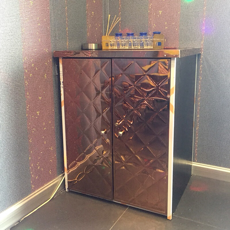 ktv点歌柜子不锈钢玫瑰金会所包厢量贩式点歌台机功放柜直销 65×55