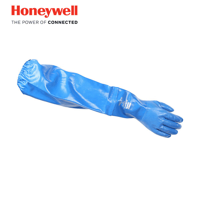 霍尼韦尔Honeywell NK803ES丁腈耐酸碱劳保手套带衬防化学品袖长60cm 1副