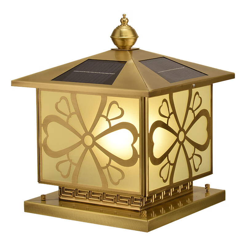 云缨全铜柱头灯纯铜围墙灯别墅大门围墙灯室外灯柱子灯庭院门柱景观灯