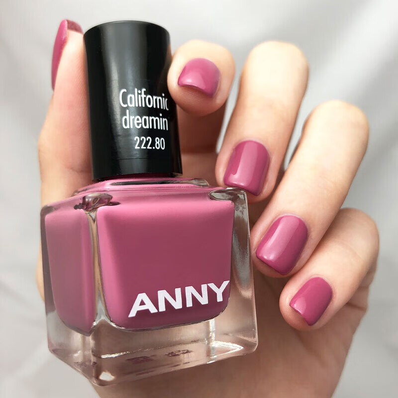 anny德国指甲油222.80莓果雪酪色 持久快干不可剥3free洛杉矶女孩15ml