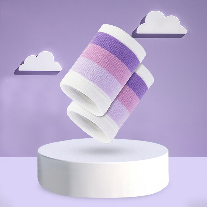 艾美顿护腕学生女薄款运动手腕保护扭伤腱鞘腕带运动羽毛球吸汗 紫色