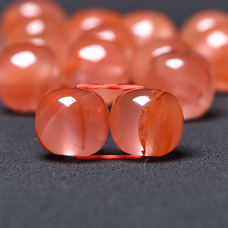 玉美和 南红玛瑙苹果珠老型珠 火焰纹散珠小金刚星月菩提手串隔珠配饰
